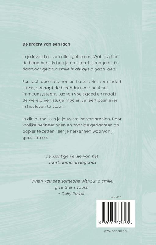 Achterkant van Smile Journal