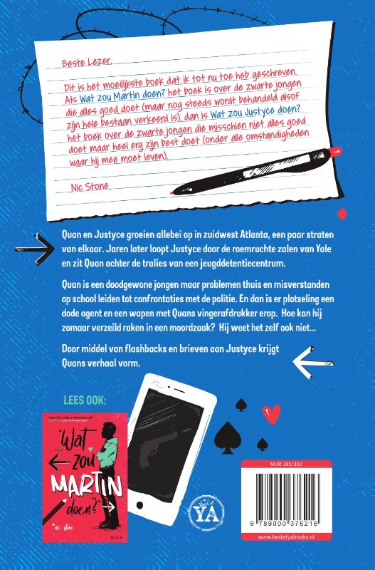 Achterkant van Wat zou Justyce doen?