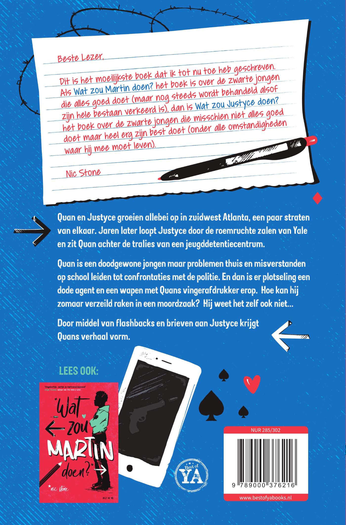 Achterkant van Wat zou Justyce doen?