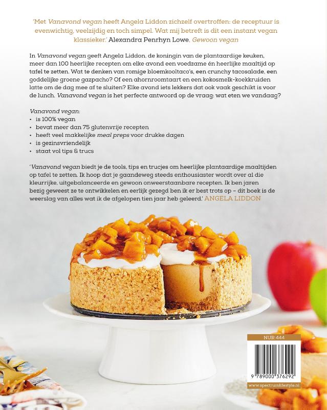 Achterkant van Vanavond vegan