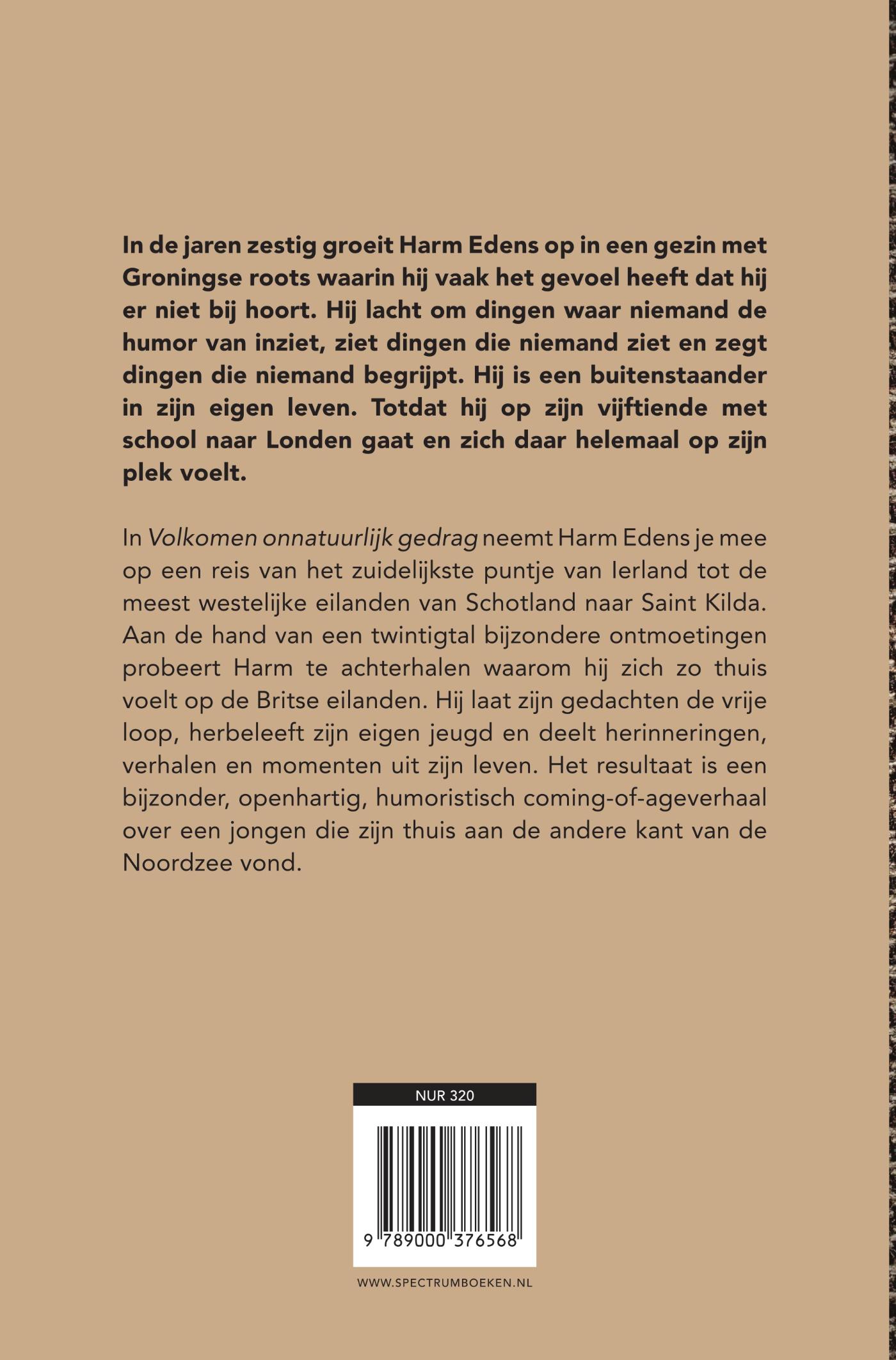 Achterkant van Volkomen onnatuurlijk gedrag