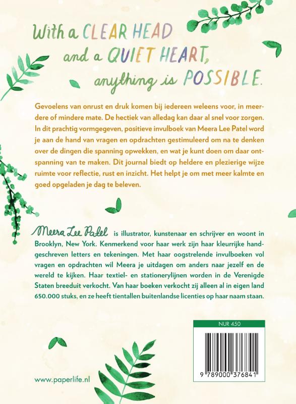 Achterkant van Create your own calm