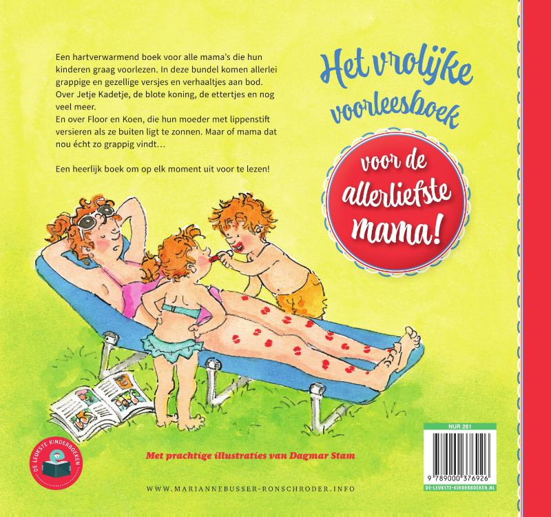 Achterkant van Het vrolijke voorleesboek voor de allerliefste mama!