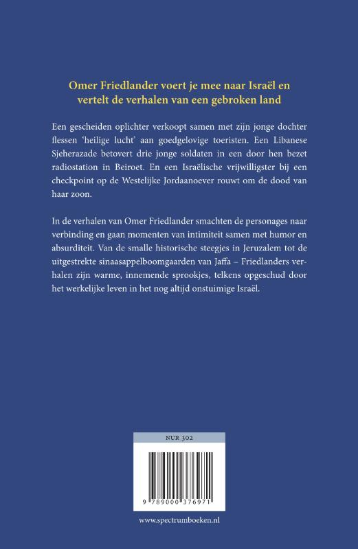Achterkant van De man die lucht verkocht in het Heilige Land