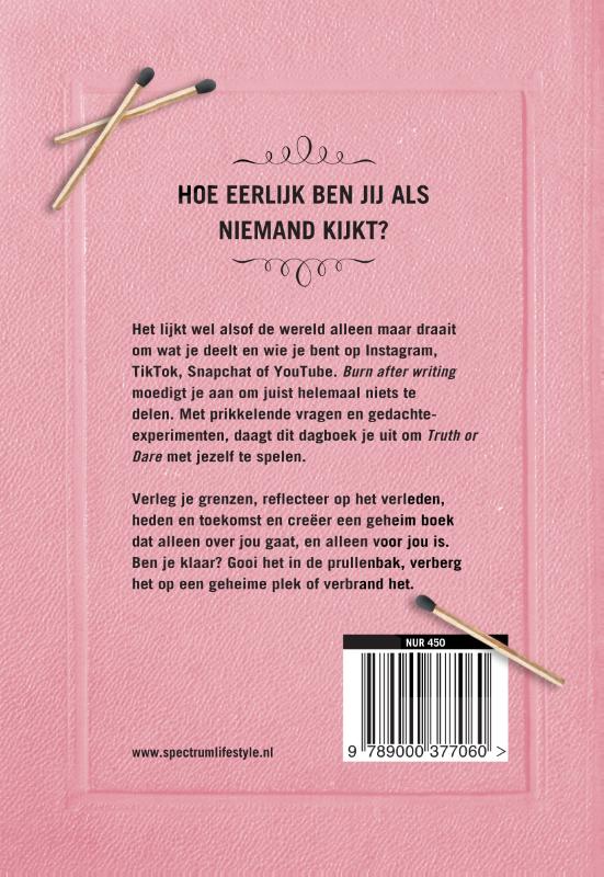 Achterkant van Burn after writing