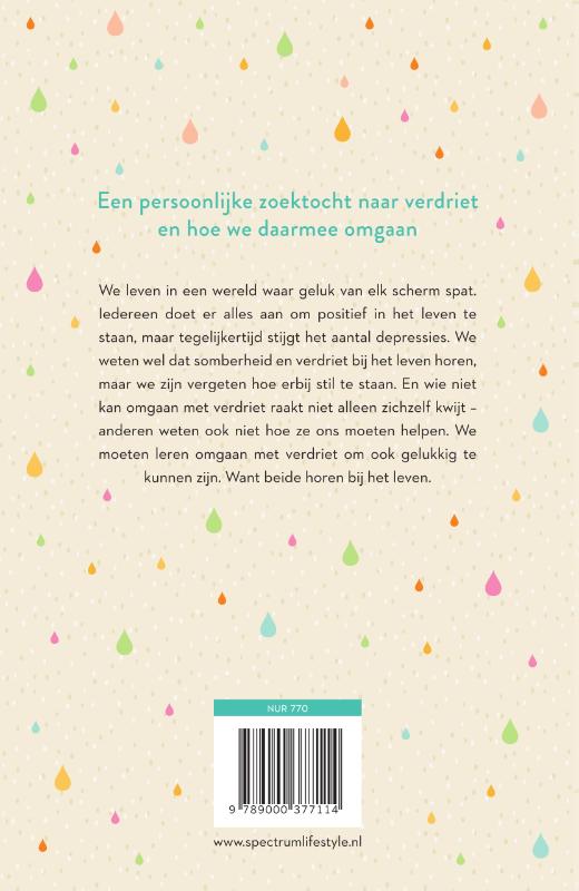 Achterkant van Waarom verdriet gelukkig maakt