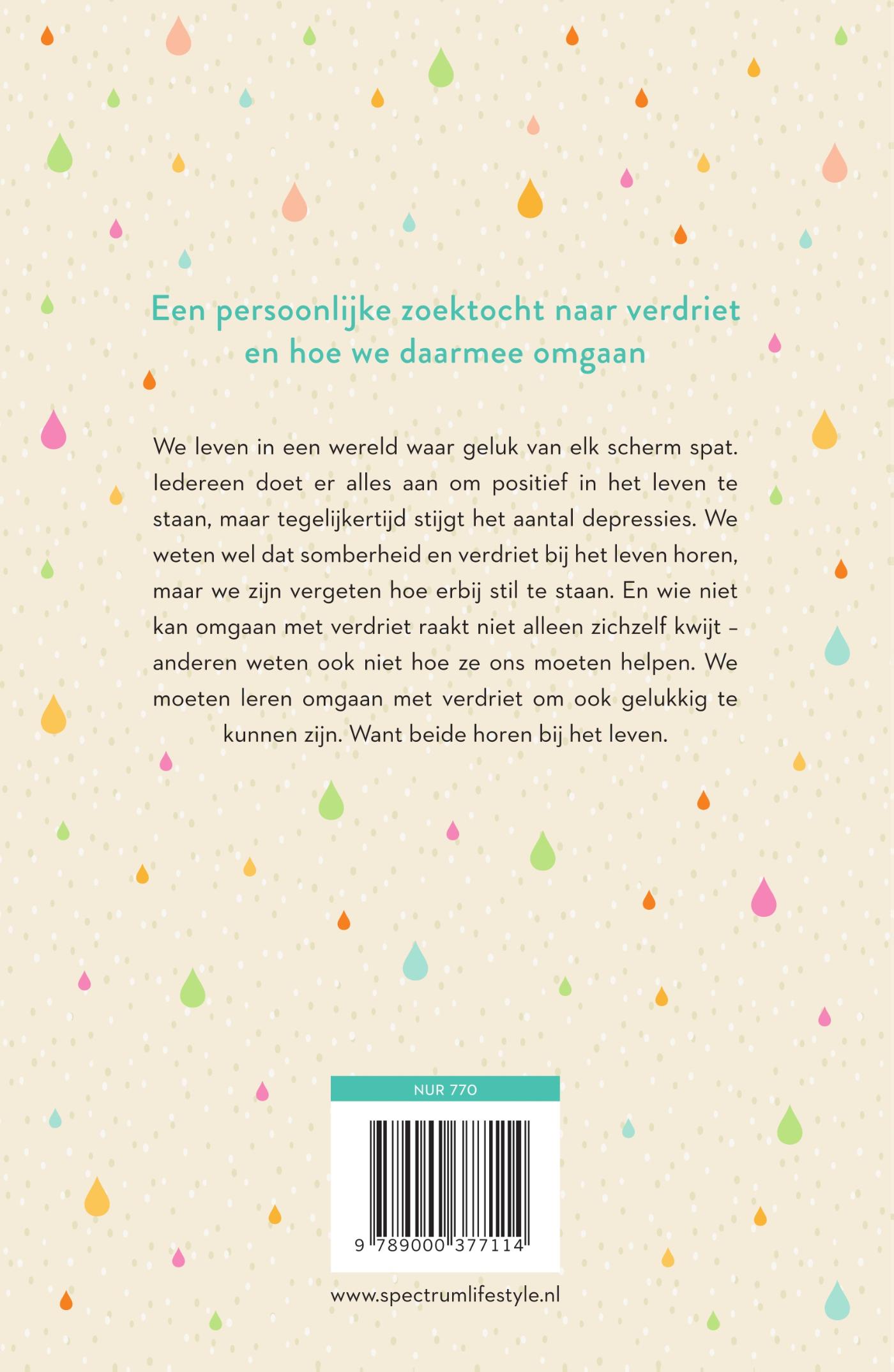 Achterkant van Waarom verdriet gelukkig maakt