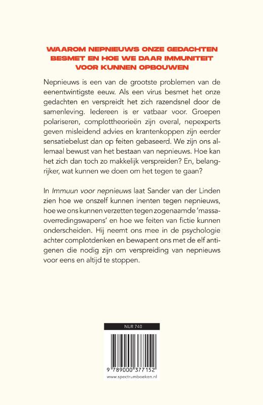 Achterkant van Immuun voor nepnieuws