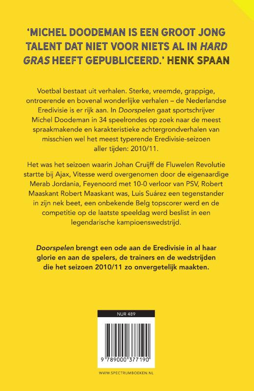 Achterkant van Doorspelen