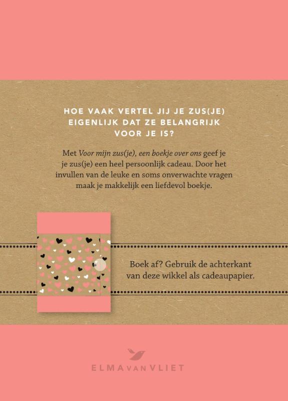 Achterkant van Voor mijn zus(je)