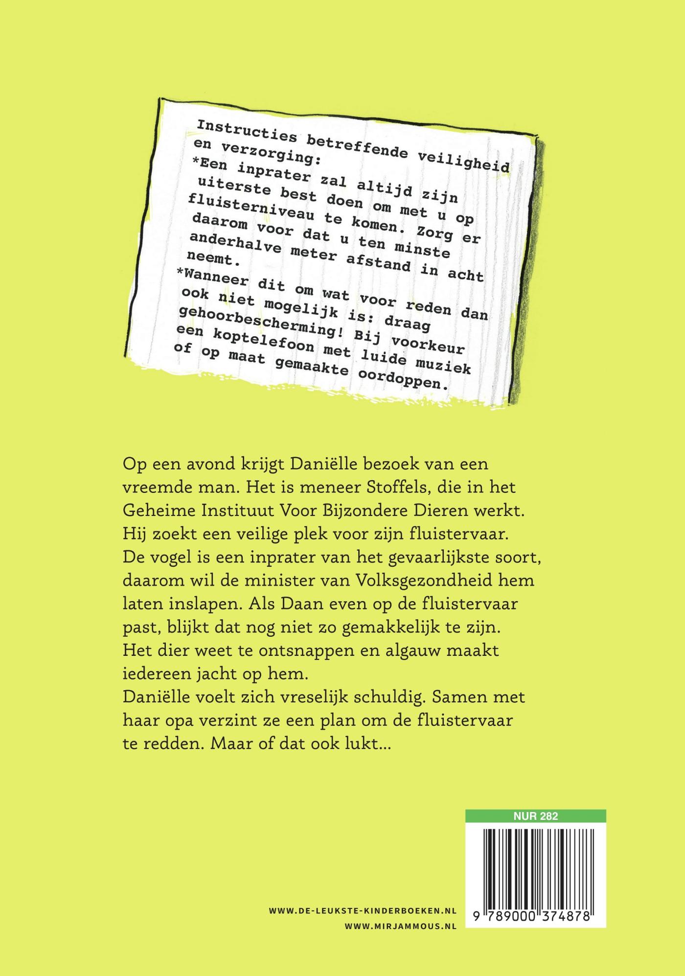 Achterkant van Pas op voor de fluistervaar!