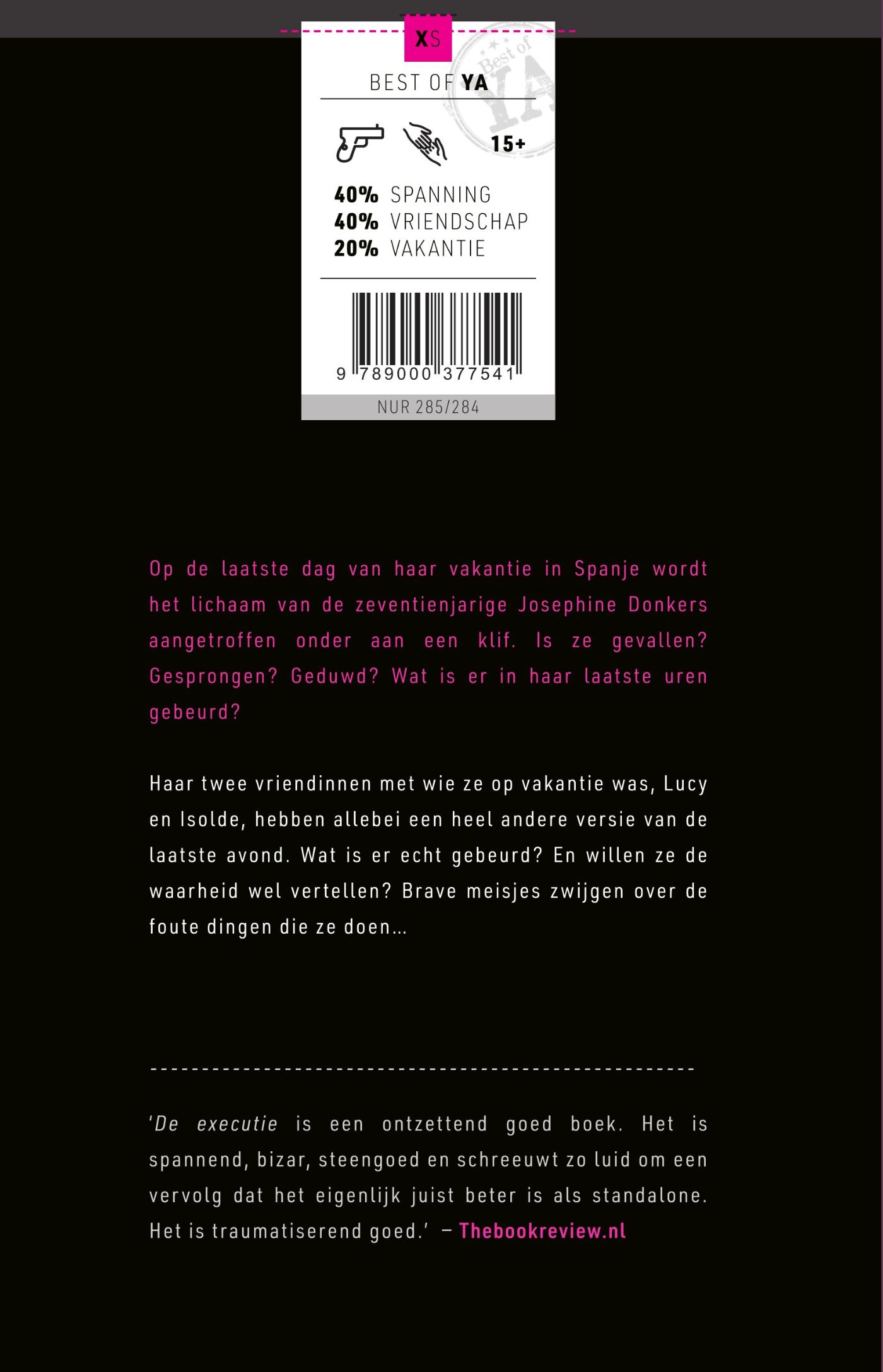 Achterkant van De laatste uren van Josephine Donkers