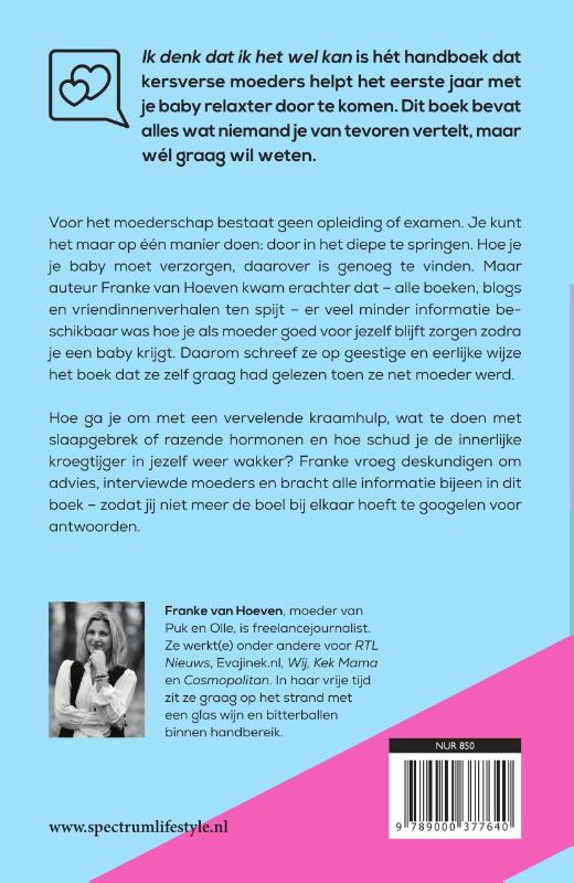 Achterkant van Ik denk dat ik het wel kan