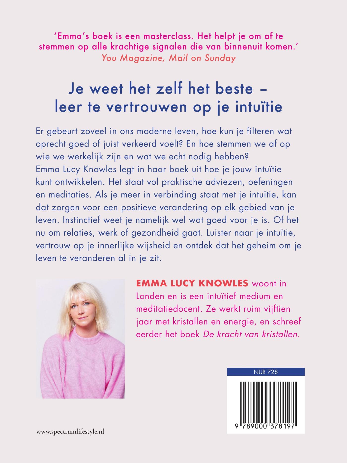 Achterkant van Vertrouw op je intuïtie