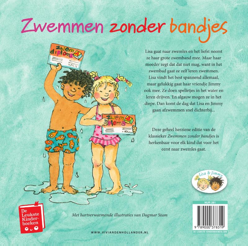 Achterkant van Zwemmen zonder bandjes