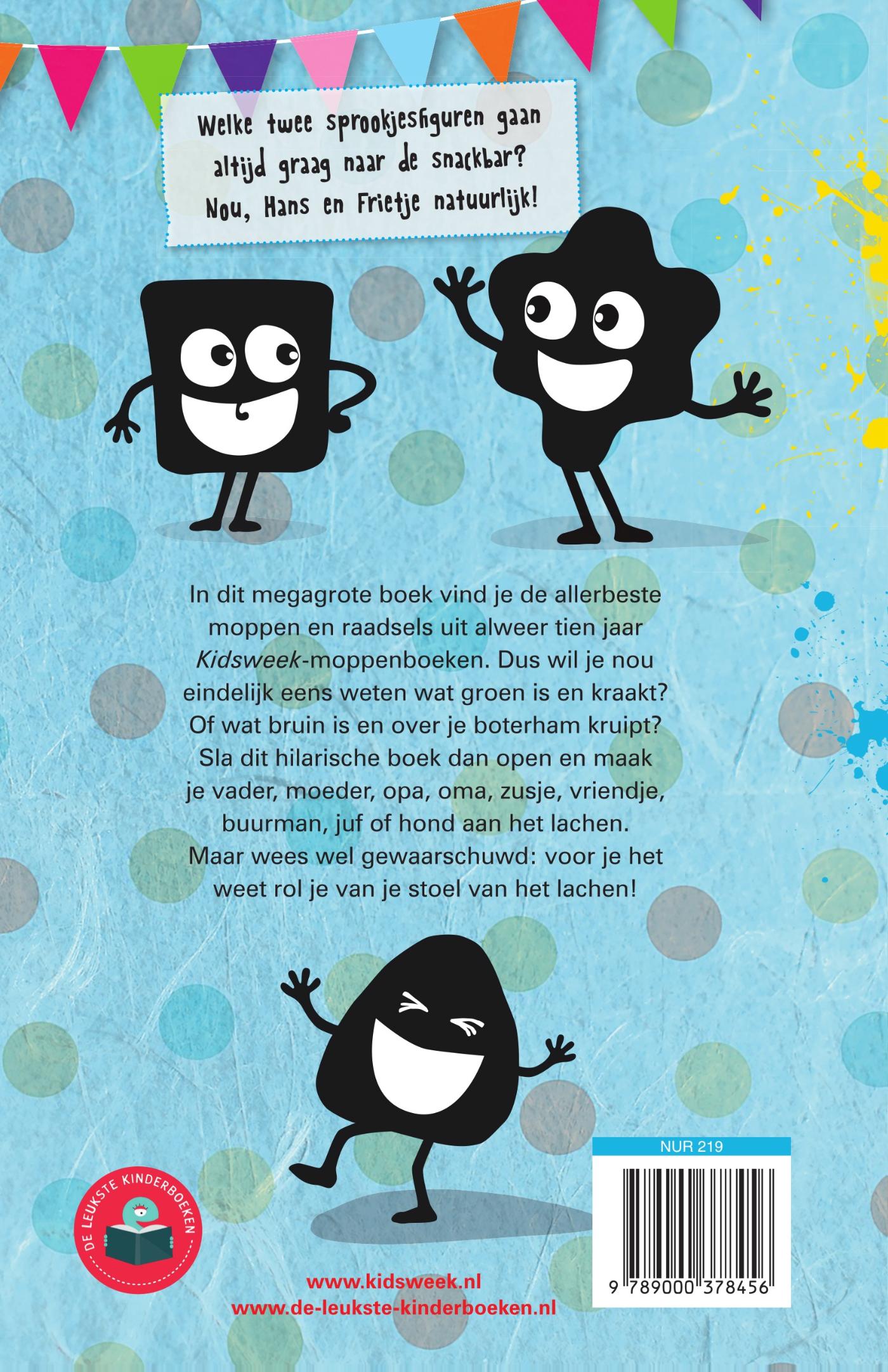 Achterkant van Het megagrote Kidsweek moppenboek