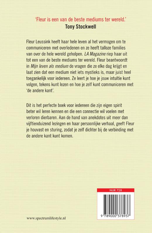 Achterkant van Mijn leven als medium