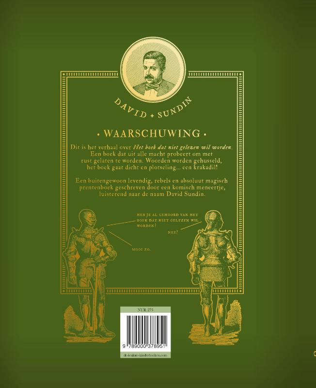 Achterkant van Het boek dat niet gelezen wil worden