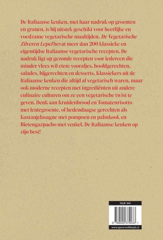 Achterkant van De vegetarische Zilveren Lepel