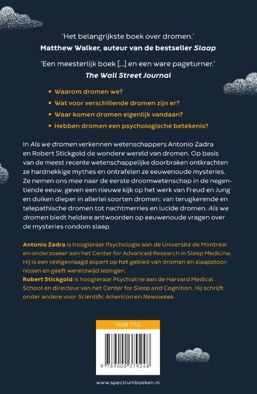 Achterkant van Als we dromen