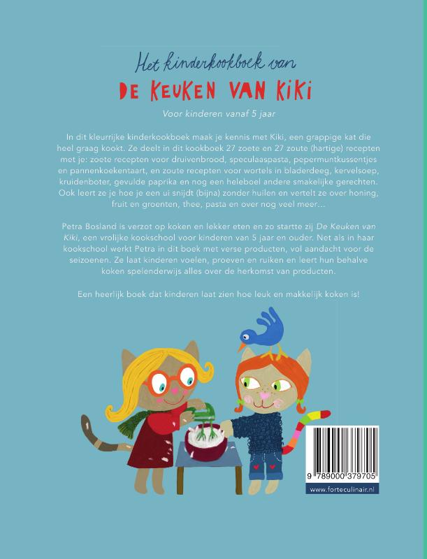 Achterkant van Het kinderkookboek van de keuken van Kiki