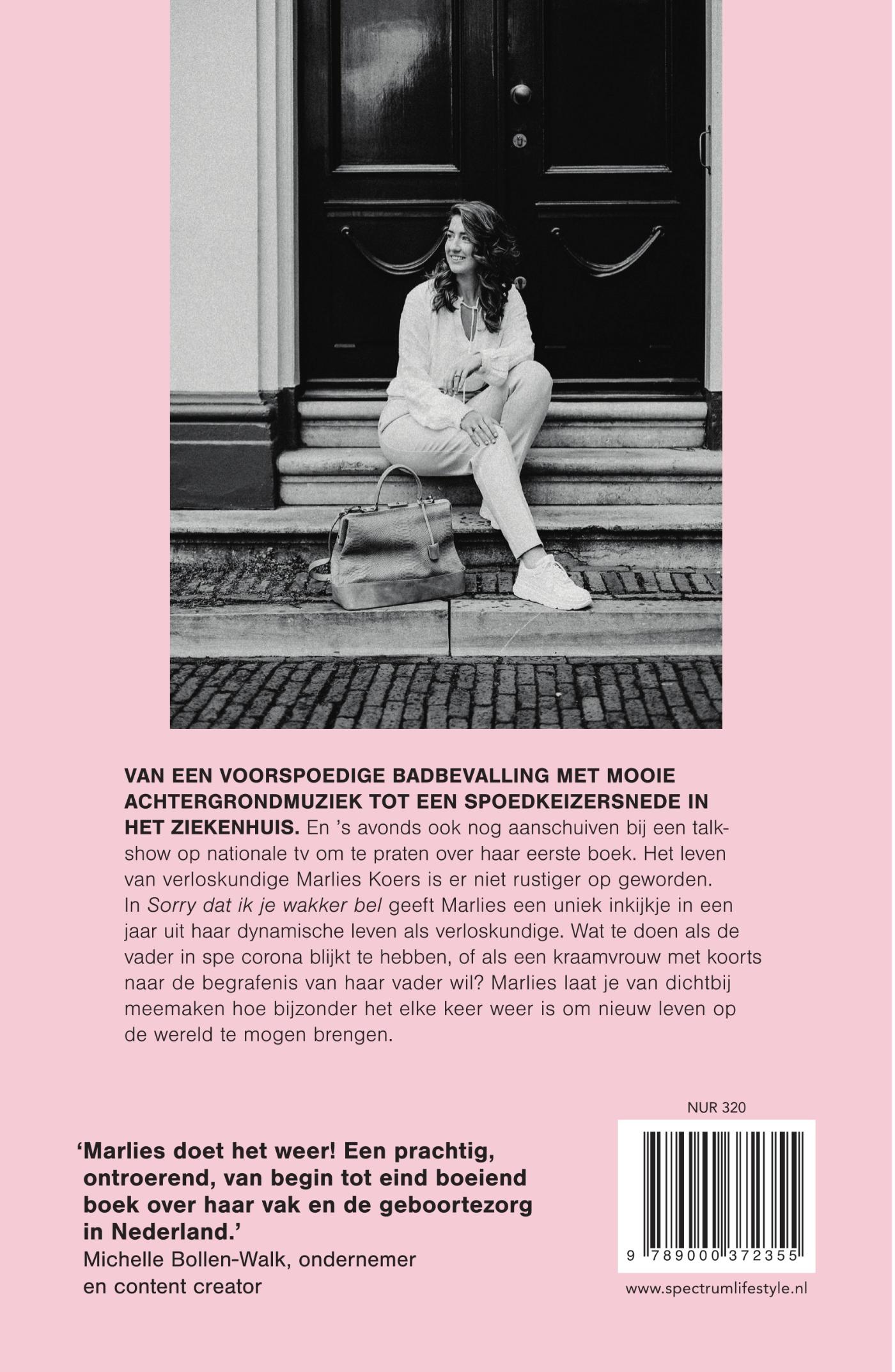 Achterkant van Sorry dat ik je wakker bel