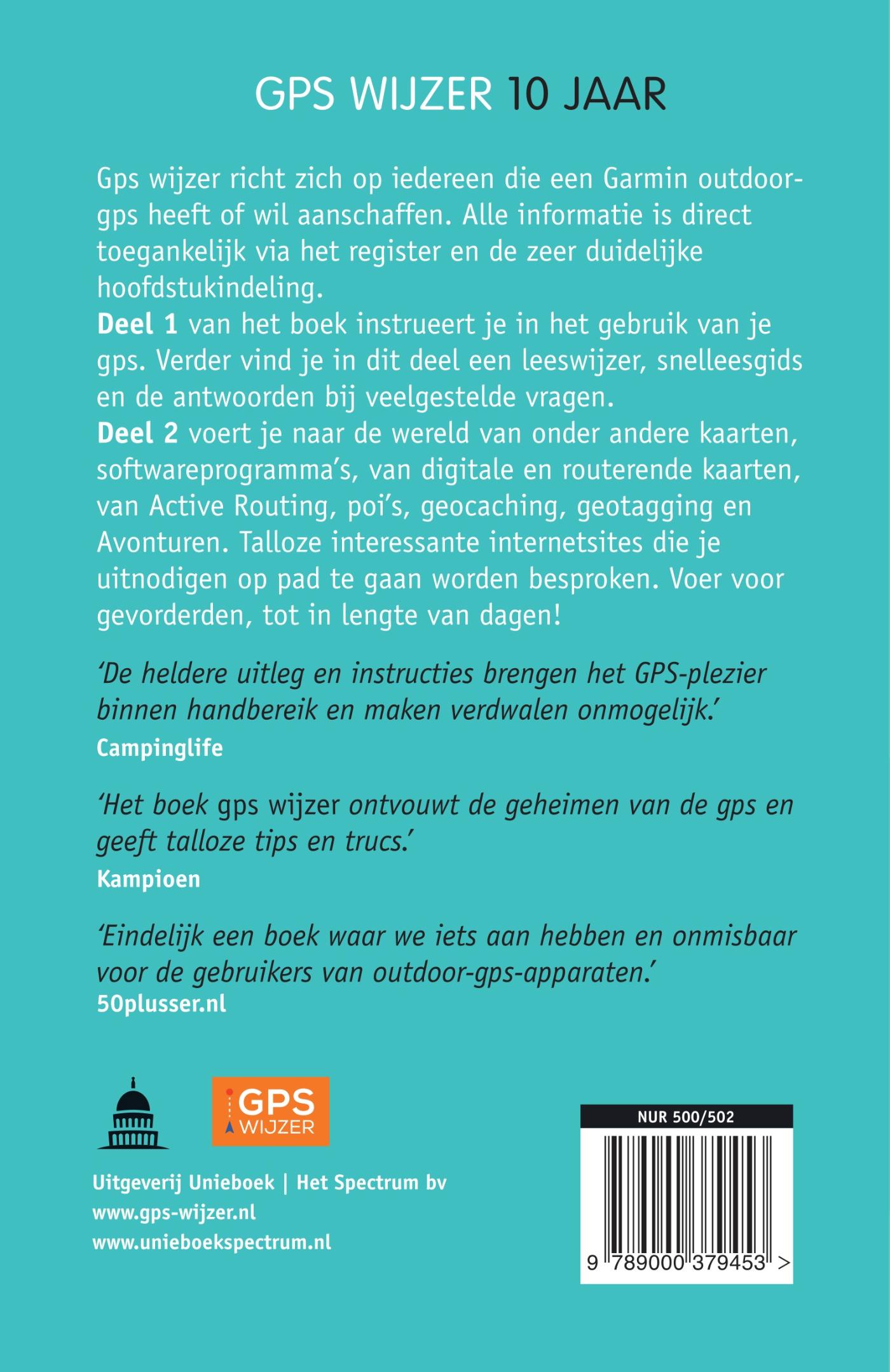 Achterkant van GPS Wijzer