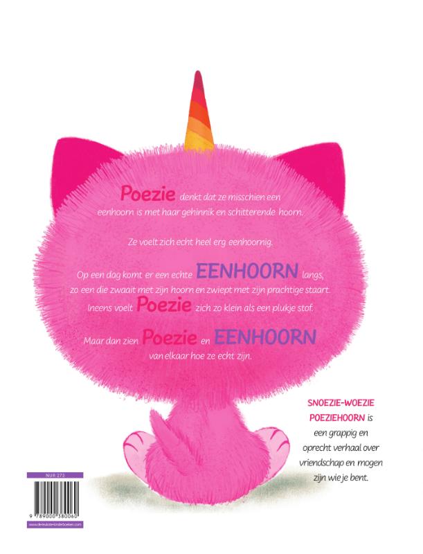 Achterkant van Snoezie-woezie Poeziehoorn