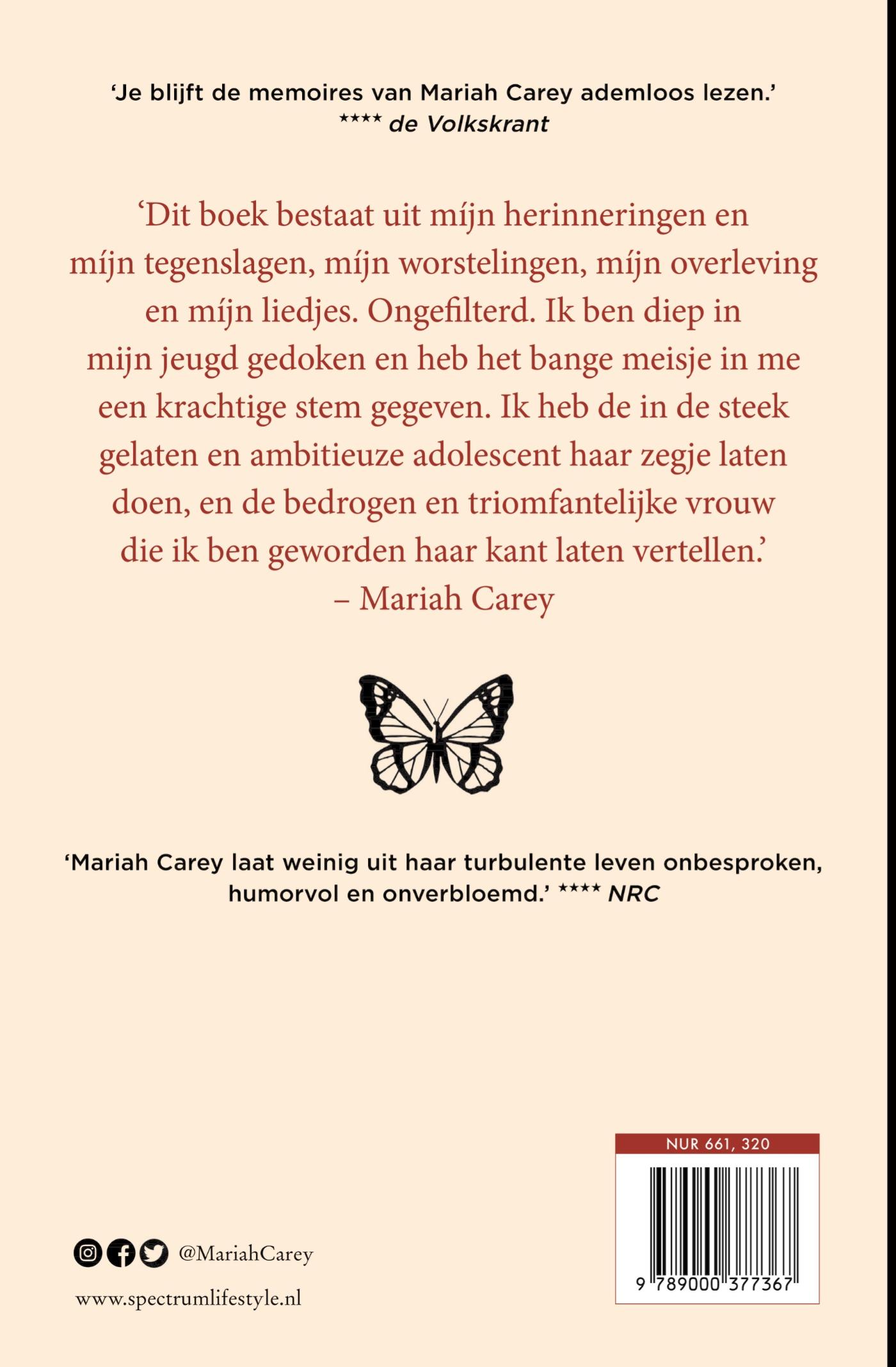 Achterkant van Mariah Carey