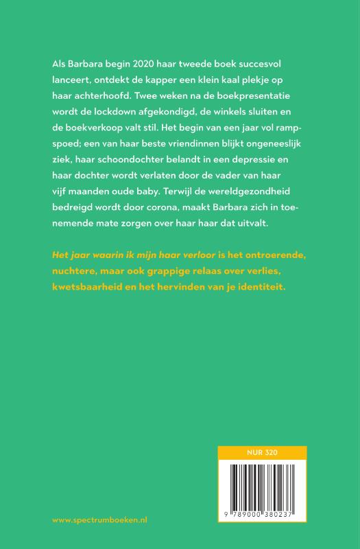 Achterkant van Het jaar waarin ik mijn haar verloor