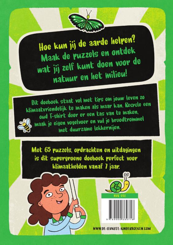 Achterkant van Het groene rebellen doeboek