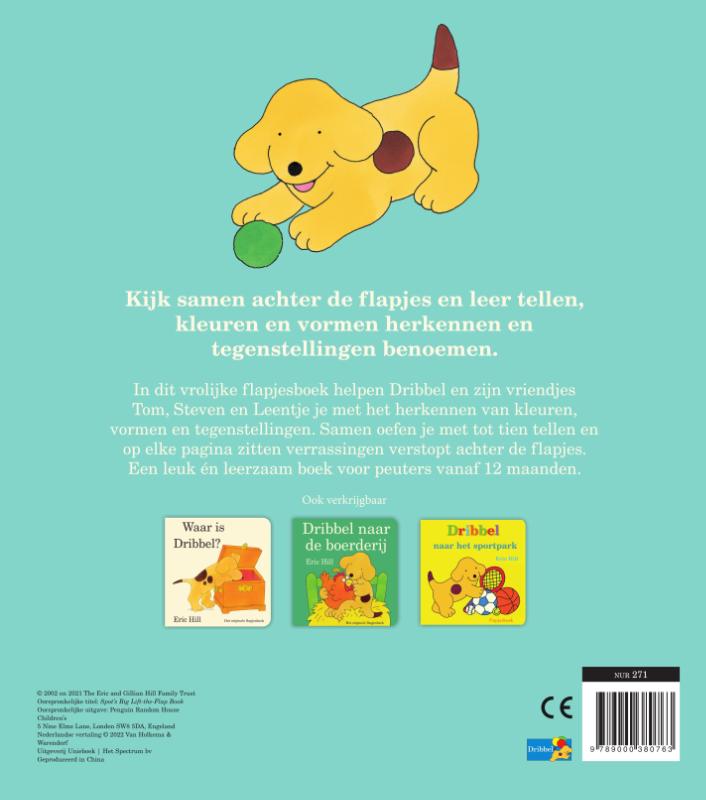 Achterkant van Dribbels grote flapjesboek