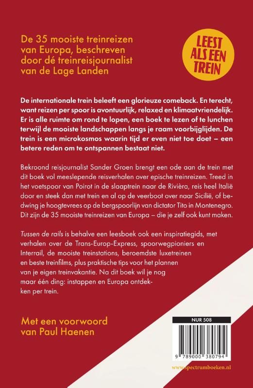 Achterkant van Tussen de rails