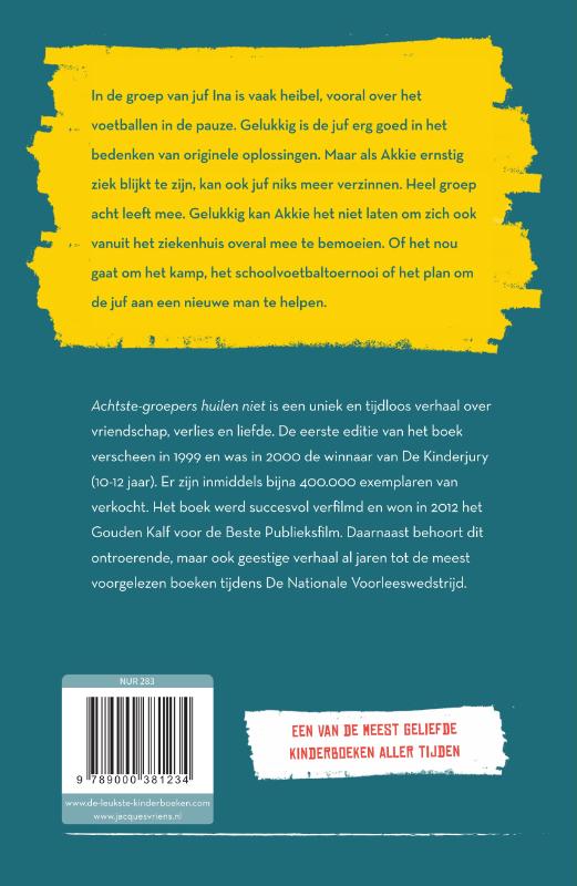 Achterkant van Achtste-groepers huilen niet