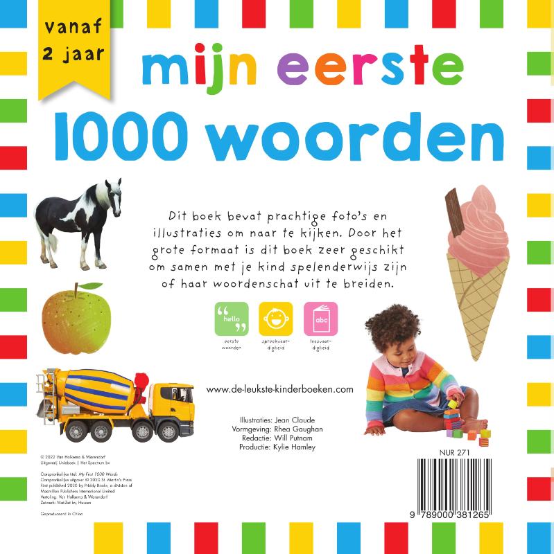 Achterkant van Mijn eerste 1000 woorden