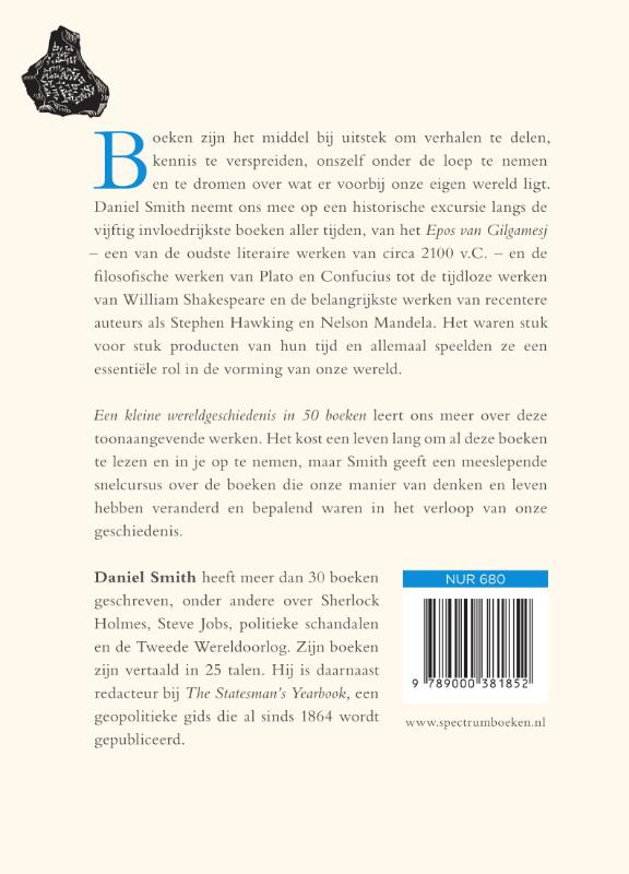 Achterkant van Een kleine wereldgeschiedenis in 50 boeken