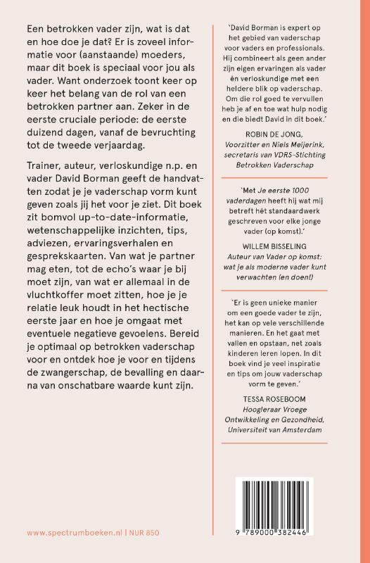 Achterkant van Je eerste 1000 vaderdagen