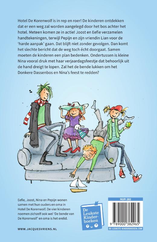 Achterkant van De truc met de dollende dassen