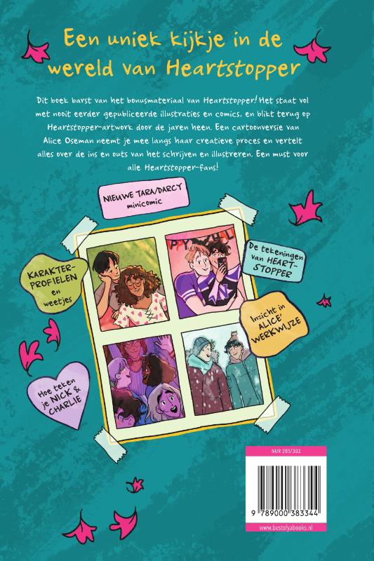 Achterkant van Het Heartstopper jaarboek