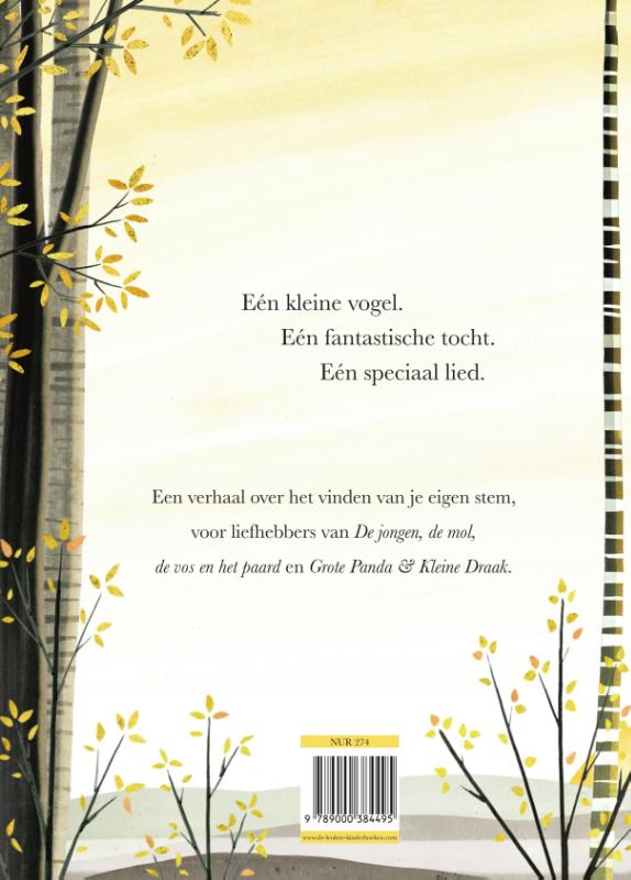 Achterkant van De blauwe zangvogel