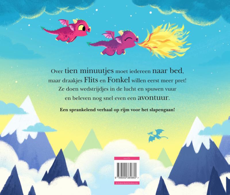 Achterkant van Over tien minuutjes naar bed, kleine draak