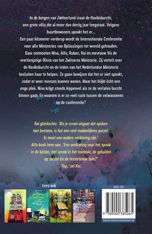 Achterkant van Het Ministerie van Oplossingen en het spook van de Haviksburcht