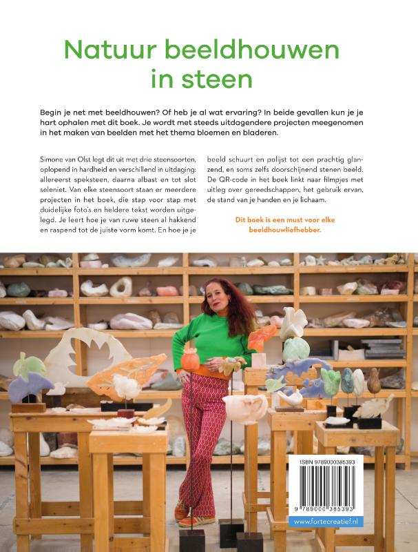 Achterkant van Natuur beeldhouwen in steen