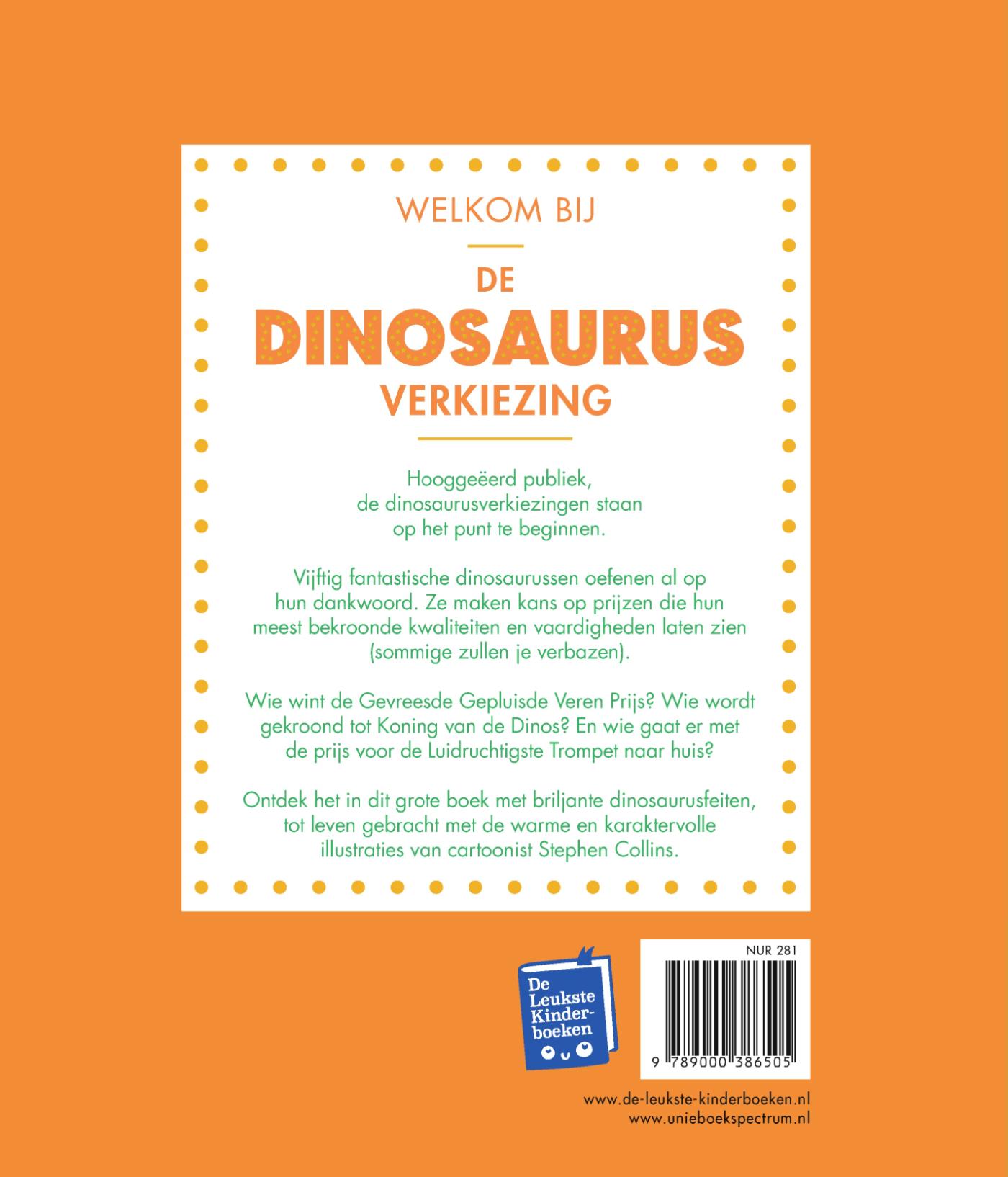 Achterkant van De dinosaurusverkiezing