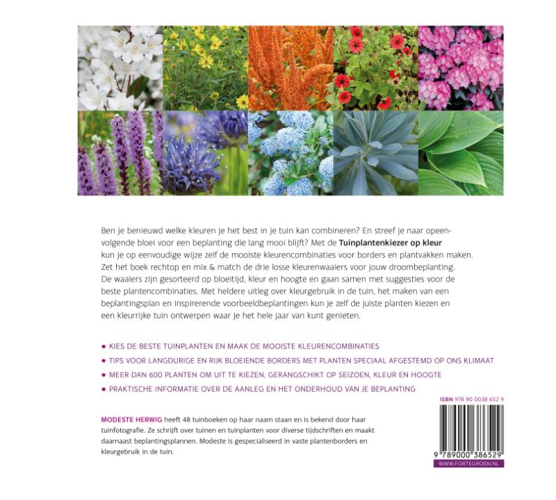 Achterkant van Tuinplantenkiezer op kleur