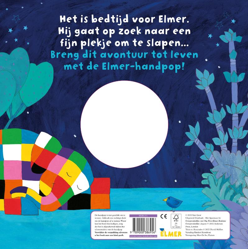 Achterkant van Bedtijd voor Elmer