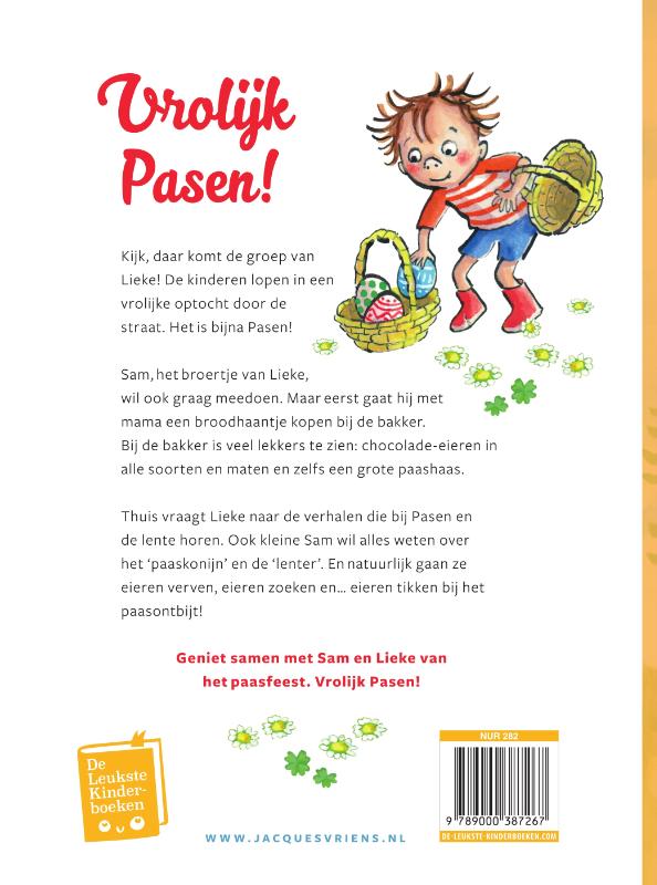 Achterkant van Vrolijk Pasen!