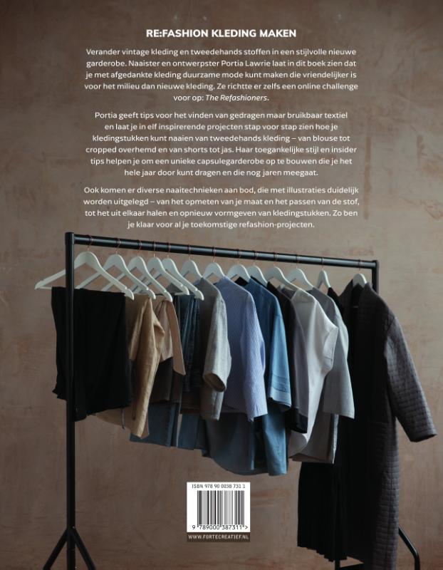 Achterkant van Refashion kleding maken