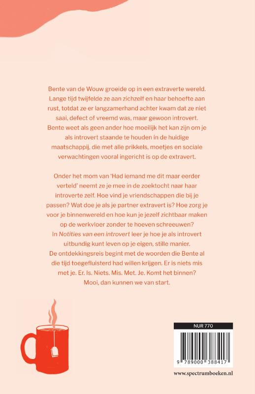 Achterkant van Notities van een introvert