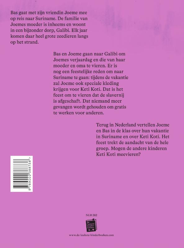 Achterkant van Een vrolijke optocht op Keti Koti